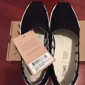Toms Classic Black Heritage Canvas Cupsole Size W7